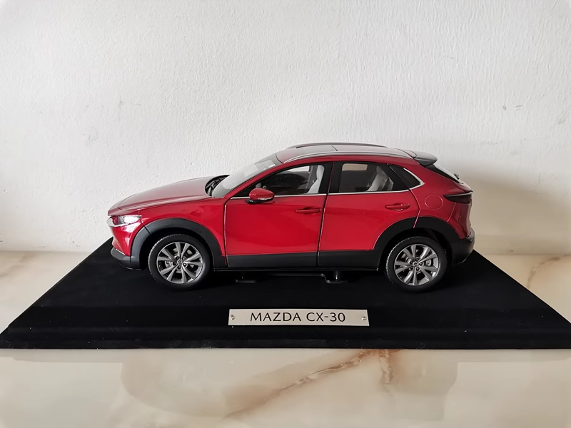 1:18 Authentic MAZDA CX-30 Crystal Red Die-Cast SUV Model - Ultra-Realistic Collectible, Opening Doors & Functional Features (Factory Brand, Gift-Ready)