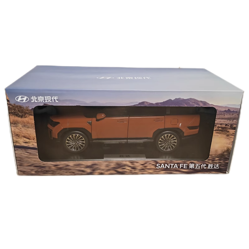 Original Factory 1:18 Hyundai Santa FE 5th Gen  Alloy SUV Car Model for gifts, collection