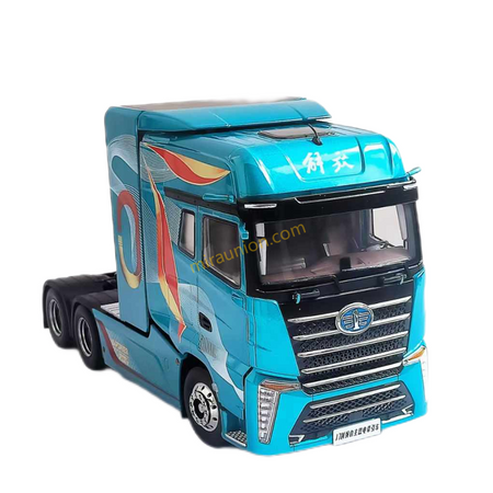 High quality collectiable 1:24 FAW Jiefang J7 Diecast trailor model, alloy semi-truck replicas