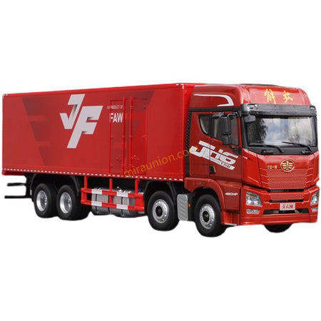 Original factory 1:24 FAW Jiefang JH6 diecast container truck model JH6 van truck alloy model for gift