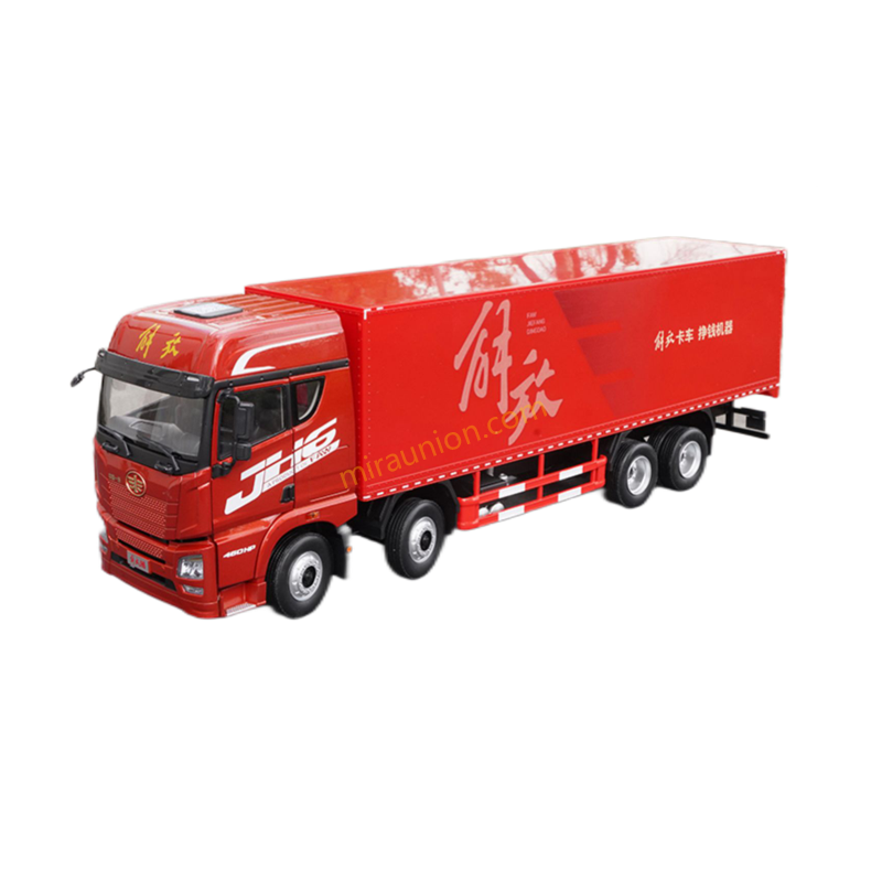 Original factory 1:24 FAW Jiefang JH6 diecast container truck model JH6 van truck alloy model for gift