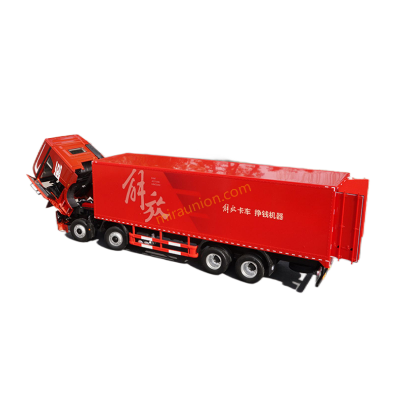 Original factory 1:24 FAW Jiefang JH6 diecast container truck model JH6 van truck alloy model for gift