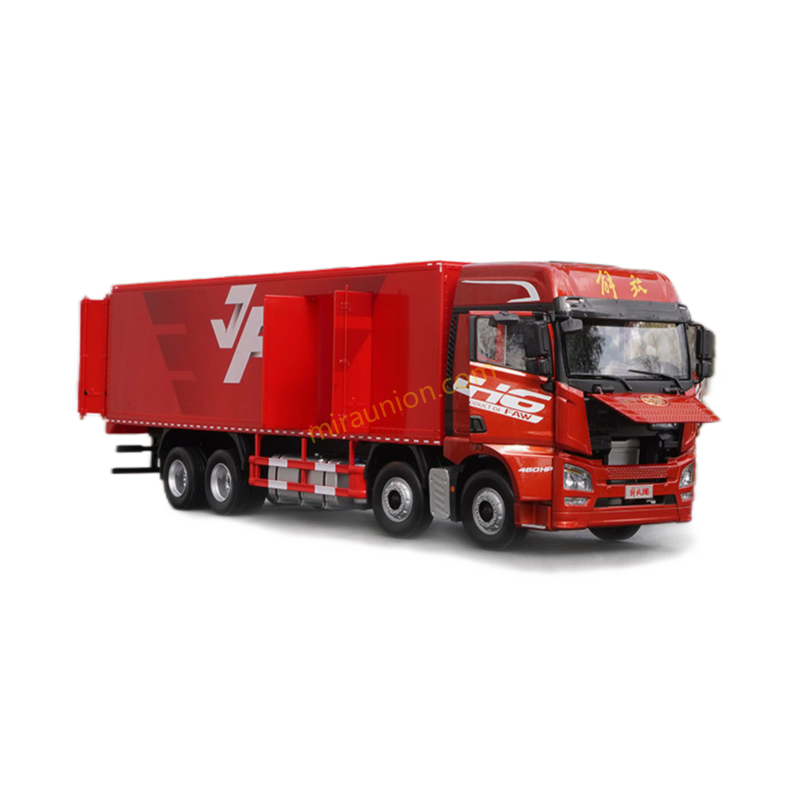 Original factory 1:24 FAW Jiefang JH6 diecast container truck model JH6 van truck alloy model for gift