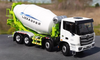 Authentic 1:24 Scale Foton Auman EST LOXA L10 8*4 Diecast Concrete Mixer Truck for Christmas gift,collection