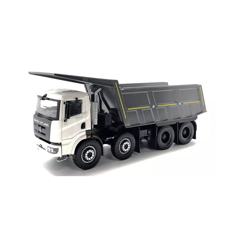 Original factory 1:24 Ashok leyland India captain 3136 Diecast dump truck model