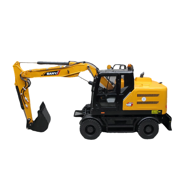 Original factory 1:25 Scale SANY SY155W Diecast Wheel Excavator Model for Collection, Gift