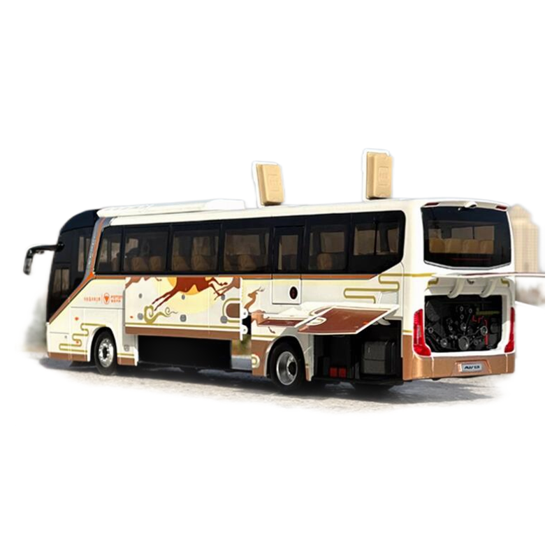 Origianl authentic new collectiable 1:36 Foton AUV BJ6122 Luxury diecast travel bus models with lighting function