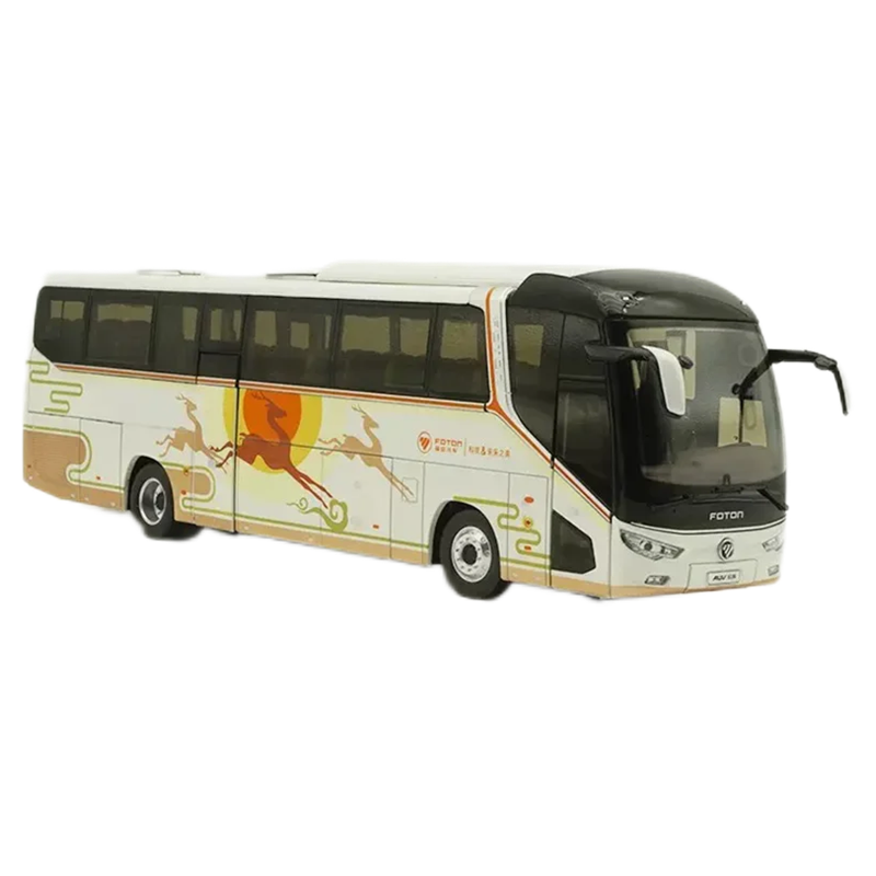 Origianl authentic new collectiable 1:36 Foton AUV BJ6122 Luxury diecast travel bus models with lighting function