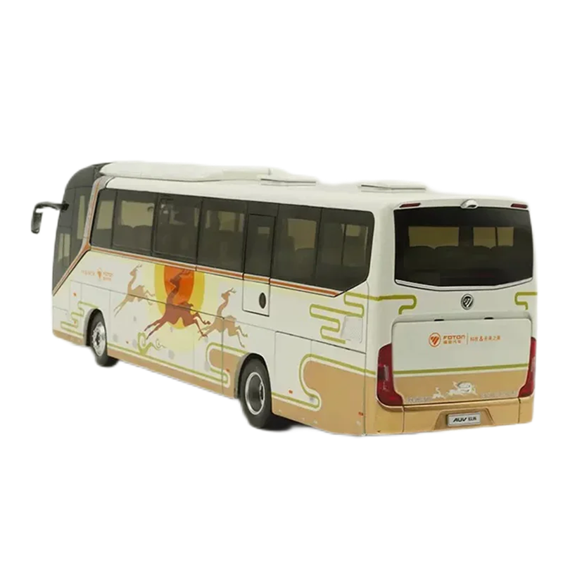 Origianl authentic new collectiable 1:36 Foton AUV BJ6122 Luxury diecast travel bus models with lighting function