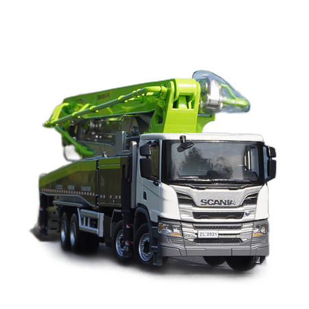 1:38 Scania Zoomlion 62X-6RZ Lingyun 64X-6RZDiecast Concrete pump truck scale model