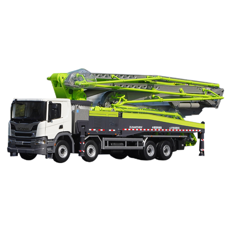 1:38 Scania Zoomlion 62X-6RZ Concrete Pump Truck Diecast Model – High-Fidelity Collectible with Functional Boom & Outriggers