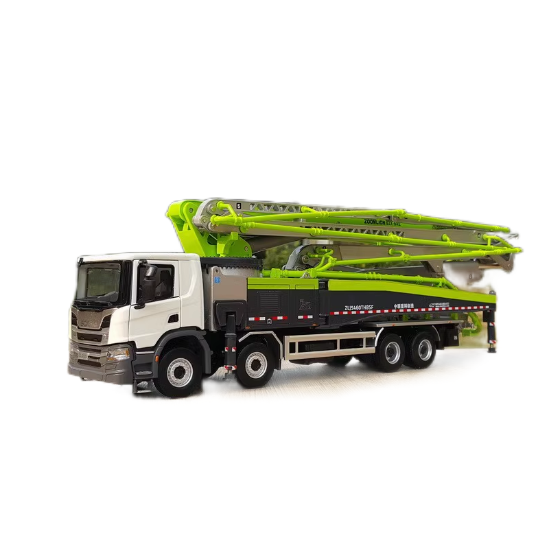 1:38 Scania Zoomlion 62X-6RZ Concrete Pump Truck Diecast Model – High-Fidelity Collectible with Functional Boom & Outriggers