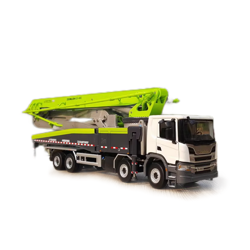 1:38 Scania Zoomlion 62X-6RZ Concrete Pump Truck Diecast Model – High-Fidelity Collectible with Functional Boom & Outriggers