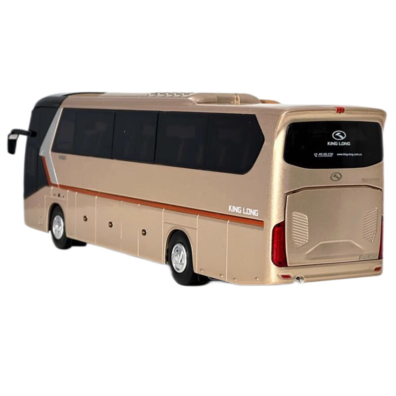 Original new 1:38 Xiamen golden dragon Longwei second generation XMQ6129 diecast travel bus model