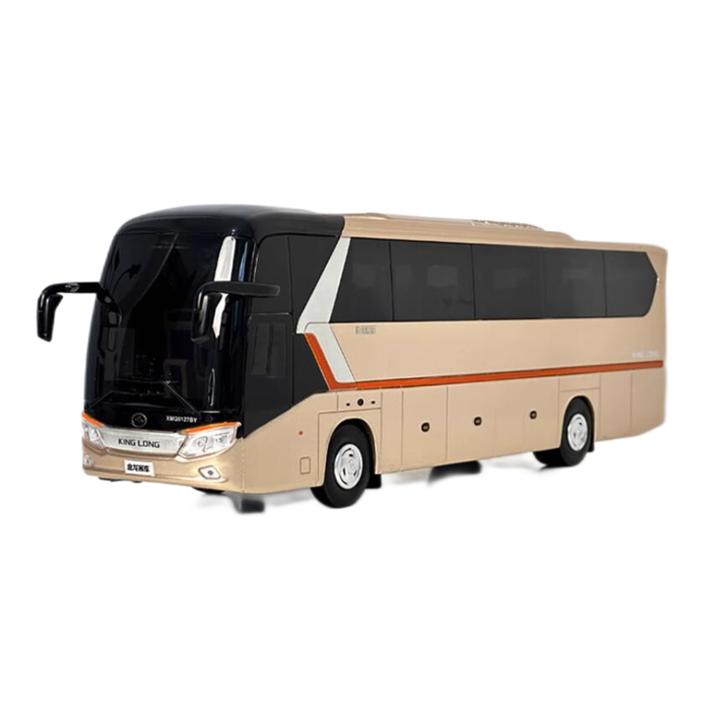 Original new 1:38 Xiamen golden dragon Longwei second generation XMQ6129 diecast travel bus model