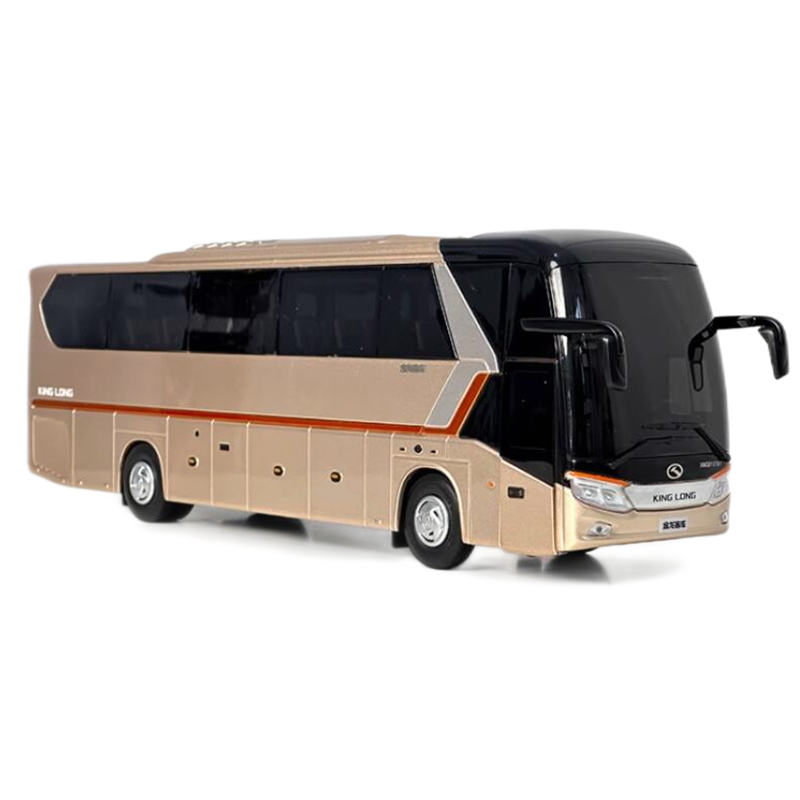 Original new 1:38 Xiamen golden dragon Longwei second generation XMQ6129 diecast travel bus model