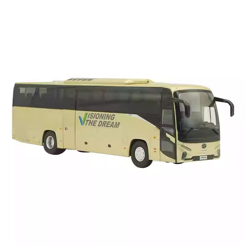 1:42 Scale Golden dragon Higer Coach V12 Alloy Bus Model with LED Lights - Collectible Display Gift for Adults, Diecast Replica for Transport Fans