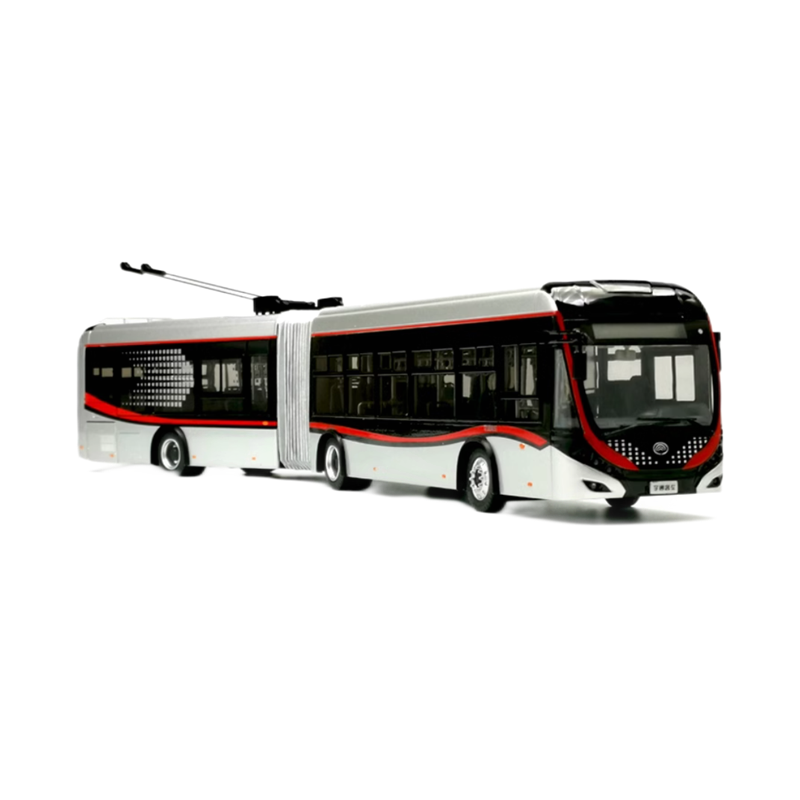 Original Collectible Alloy Model Gift 1:42 Yutong Dual-source Trackless Trolleybus Transit Volume BRT Bus DieCast Toy Model for christmas gift,Collection,Decoration