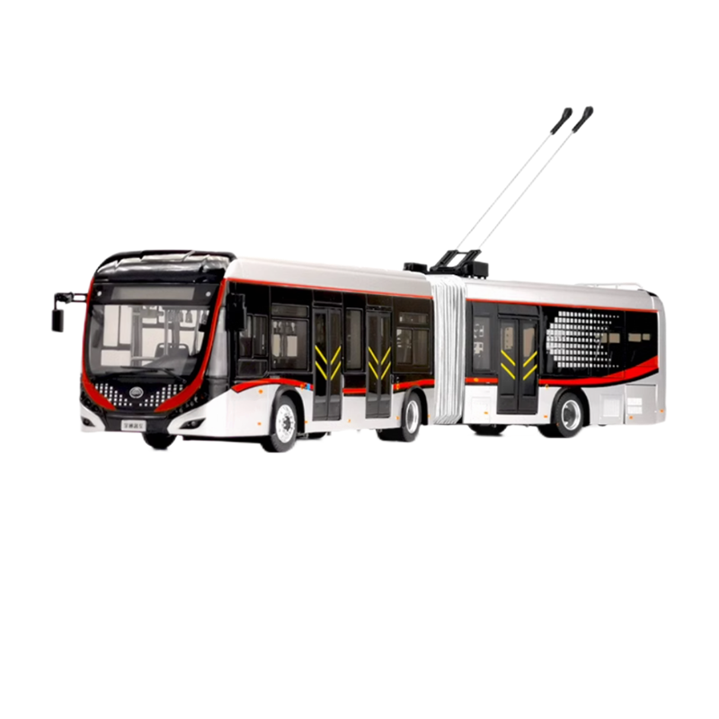 Original Collectible Alloy Model Gift 1:42 Yutong Dual-source Trackless Trolleybus Transit Volume BRT Bus DieCast Toy Model for christmas gift,Collection,Decoration