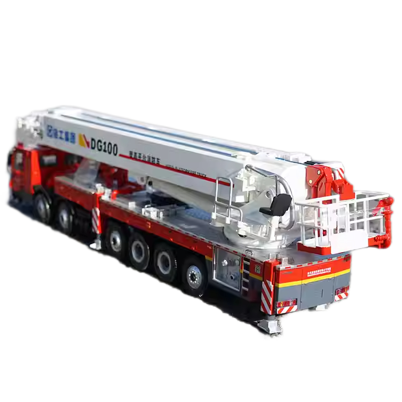 1:50 Mercedes-Benz XCMG DG100 Aerial Platform Fire Truck Model – Precision Diecast Collectible