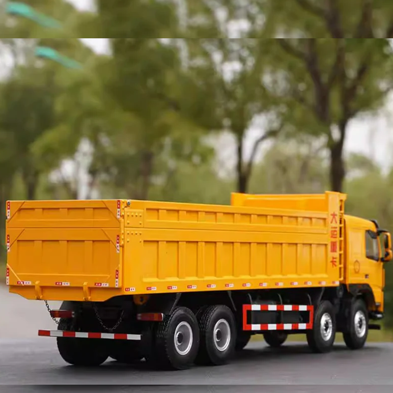 Authentic high quality 1:24 Large scale Dayun N8V dump truck model metal tipper trailer toy miniature