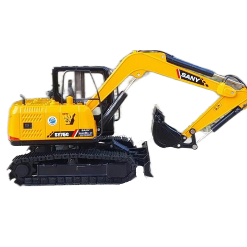 Original authentic 1:35 SANY SY75C-9 diecast excavator models alloy engineering digger model for gift, toy