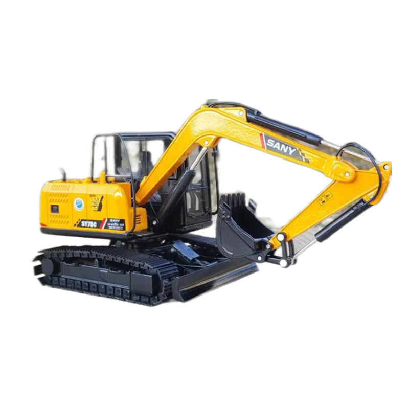 Original authentic 1:35 SANY SY75C-9 diecast excavator models alloy engineering digger model for gift, toy