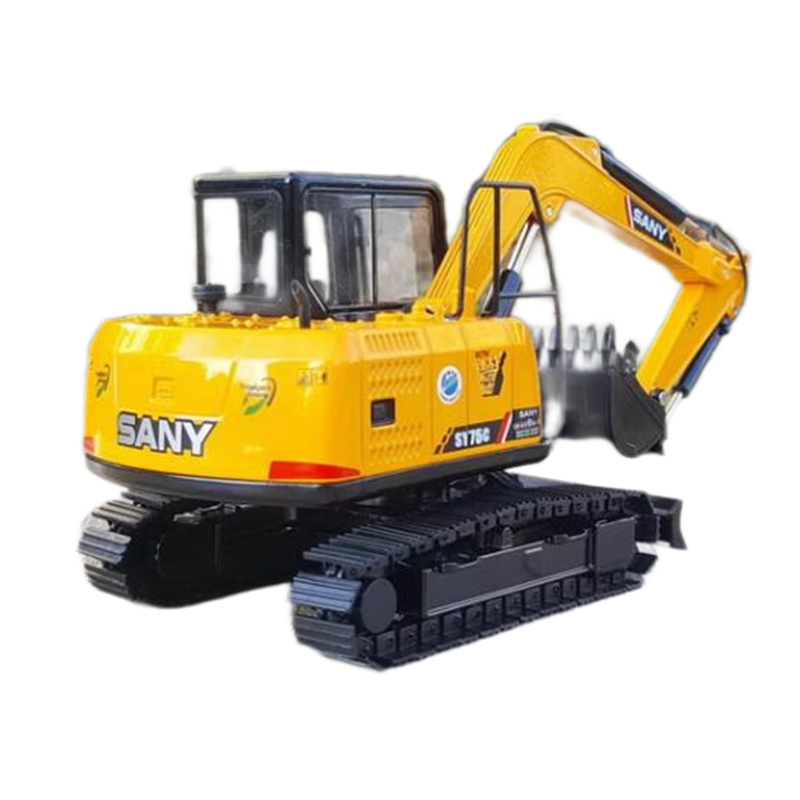 Original authentic 1:35 SANY SY75C-9 diecast excavator models alloy engineering digger model for gift, toy