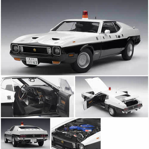 Diecast Ford Mustang Mach 1 Japanese Police Car 1:18 Autoart