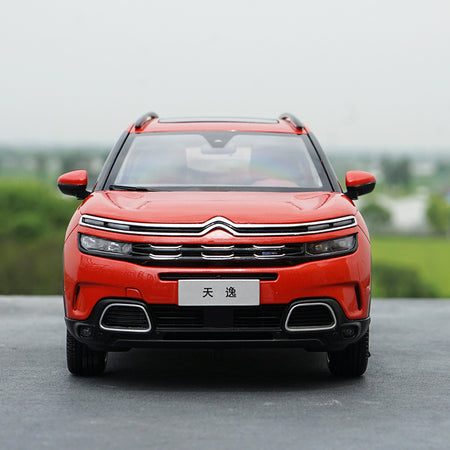 High quality collectiable 1:18 Dongfeng Citroen Tianyi C5 AIRCROSS diecast SUV car model for gift, collection