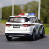 Original factory 1:18 GEELY Jiaji diecast police car model MPV 2019 version Alloy commercial car for gift, collection