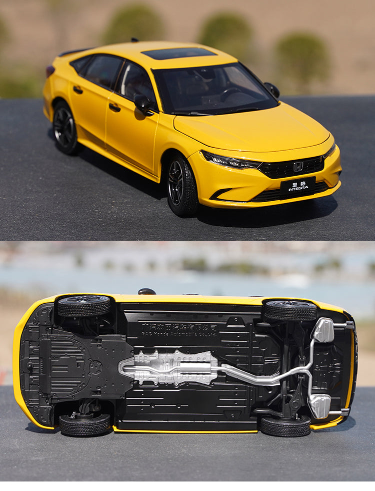Original factory 1:18 Honda Grid INTEGRA 2022 yellow diecast car