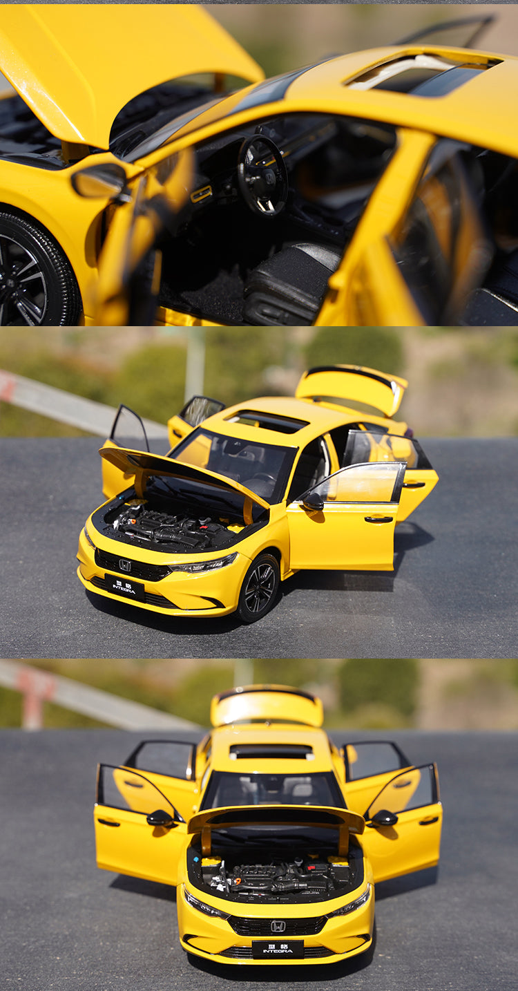 Original factory 1:18 Honda Grid INTEGRA 2022 yellow diecast car