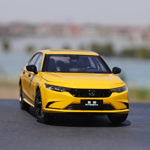 Original factory 1:18 Honda Grid INTEGRA 2022 yellow diecast car