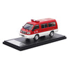 Original factory Southeast Deli 1:43 Red diecast firetruck simulation alloy car model for gift, toys